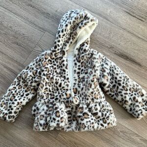Toddler Girl Mud Pie Animal Print Fleece Jacket